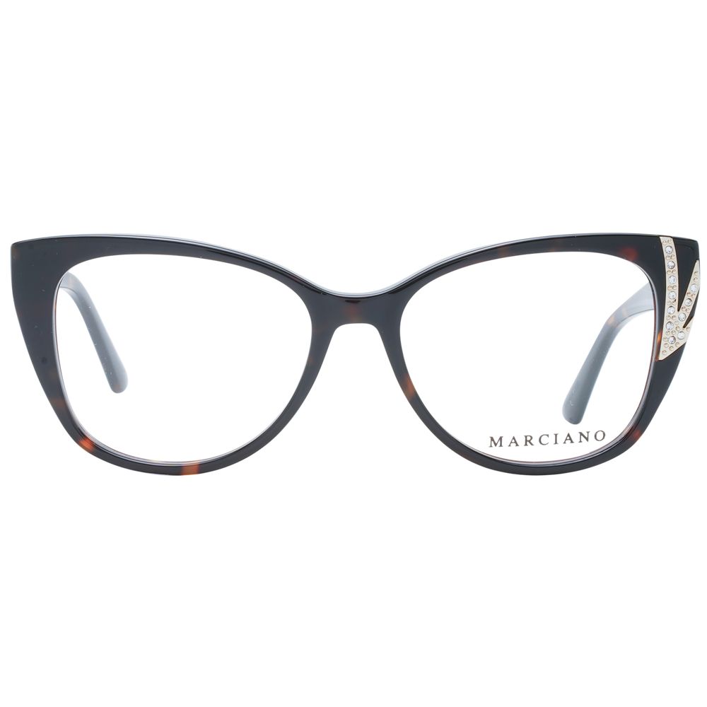 Eyeglasses Frames by Marciano by Guess for women in brown showcases a refined full-frame frame design with a refined brown coloured frame finish for a refined and sophisticated look.