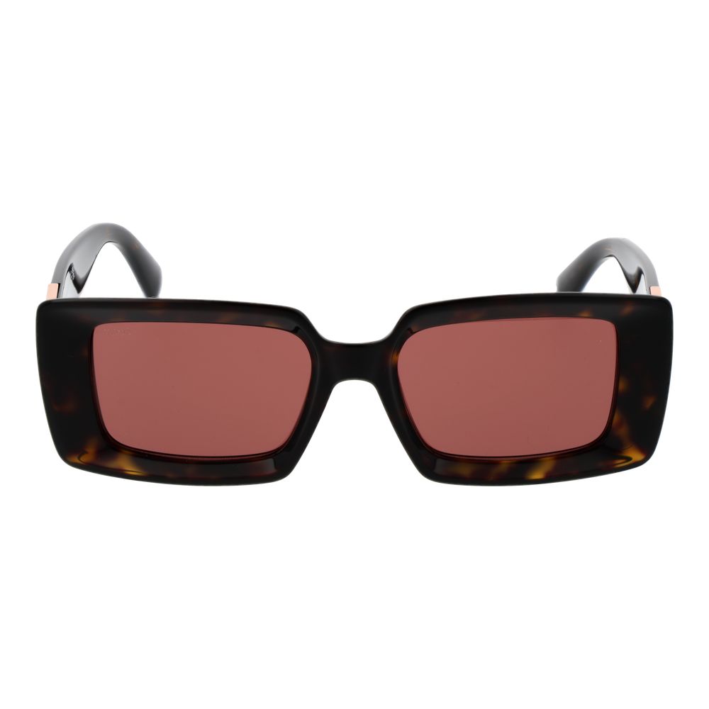 Sunglasses by Tod's for women in brown & rose features an ethereal rectangle full-rim frame design with brown coloured frame frames and for a ethereal finish.