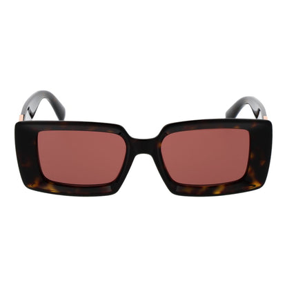 Sunglasses by Tod's for women in brown & rose features an ethereal rectangle full-rim frame design with brown coloured frame frames and for a ethereal finish.