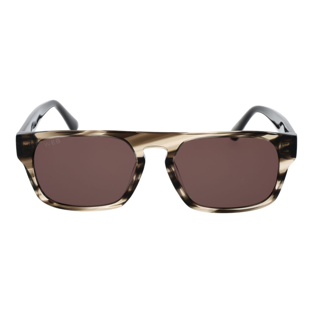 Sunglasses by Web for unisex in acetate and gray featuring an opulent rectangle full-rim frame design with a sophisticated gray coloured frame finish and high-performance non-polarized category-3-dark-tint lens.