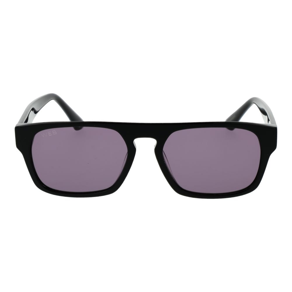 Sunglasses by Web for unisex in acetate black showcases a ethereal silhouette, featuring black coloured frame rectangle full-rim frame design with non-polarized category-3-dark-tint lens for a ethereal finish.