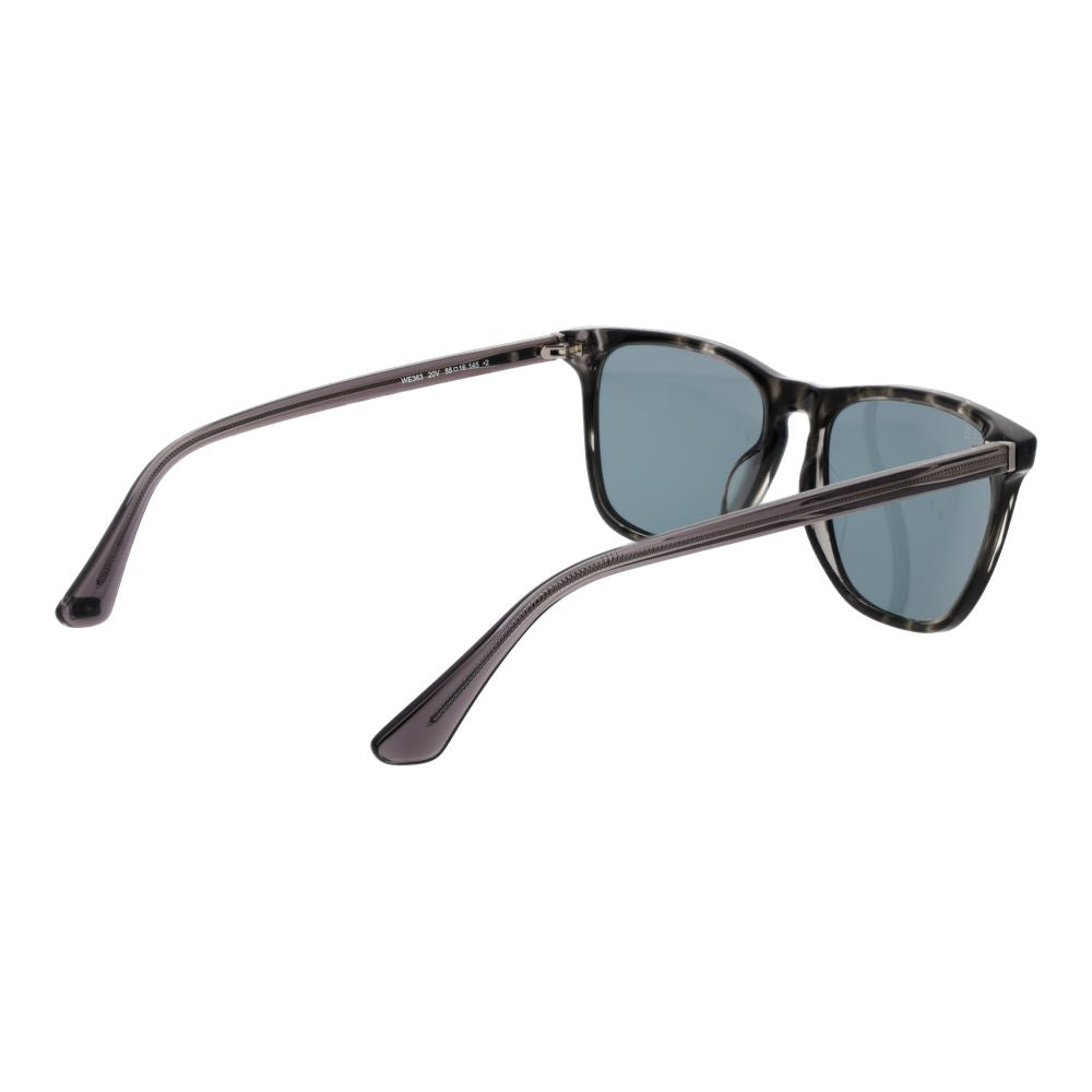 Sunglasses by Web for men in acetate black features an lustrous full-rim trapezium frame design with black coloured frame detailing and non-polarized category-2-medium-tint lens for a lustrous aesthetic.
