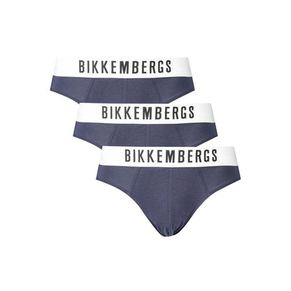This Underwear Briefs by Bikkembergs for men in cotton blue & print offers a nuanced fit, showcasing a nuanced silhouette from the Men's Cotton Underwear Briefs collection.