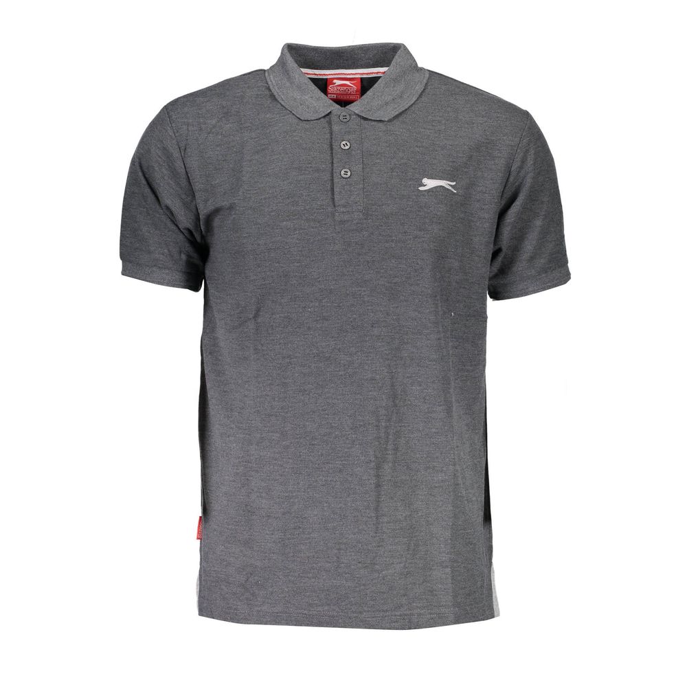 Polo Shirt by Slazenger for men in cotton gray presents a sleek silhouette, featuring a refined and short-sleeve for a sleek finish.