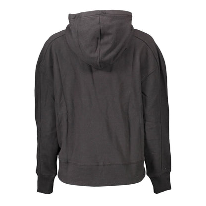 This Hooded Sweatshirt Sweater by Calvin Klein for women in organic cotton black presents a understated silhouette, featuring a sophisticated and for a understated finish.