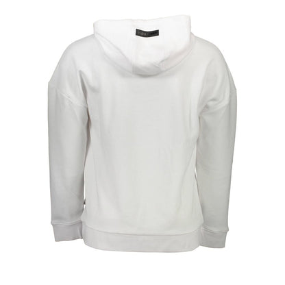 Hooded Sweatshirt Sweater by Plein Sport for men in cotton polyester white showcases a sumptuous silhouette, artfully finished with a sumptuous hooded neckline and for a sophisticated, sumptuous look.