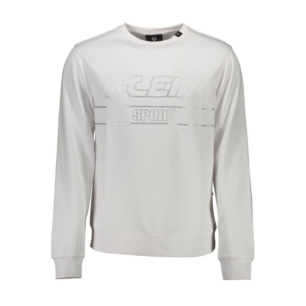 Sweatshirt Sweater by Plein Sport for men in cotton polyester white features an polished silhouette, showcasing refined and a sophisticated for a truly polished finish.