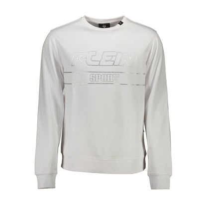 Sweatshirt Sweater by Plein Sport for men in cotton polyester white features an polished silhouette, showcasing refined and a sophisticated for a truly polished finish.