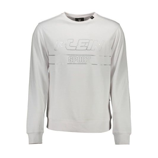 Sweatshirt Sweater by Plein Sport for men in cotton polyester white features an polished silhouette, showcasing refined and a sophisticated for a truly polished finish.