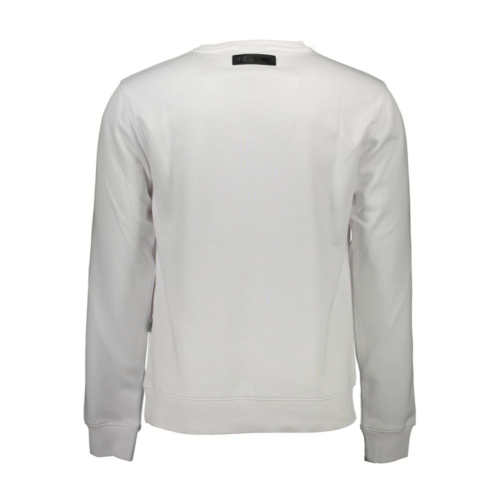 Sweatshirt Sweater by Plein Sport for men in cotton polyester white showcases a discreet silhouette, finished with a discreet and for a discreet look.