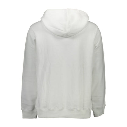 Hooded Sweatshirt Sweater by Calvin Klein for men in organic cotton & polyester white features an polished silhouette, showcasing refined and a sophisticated for a truly polished finish.