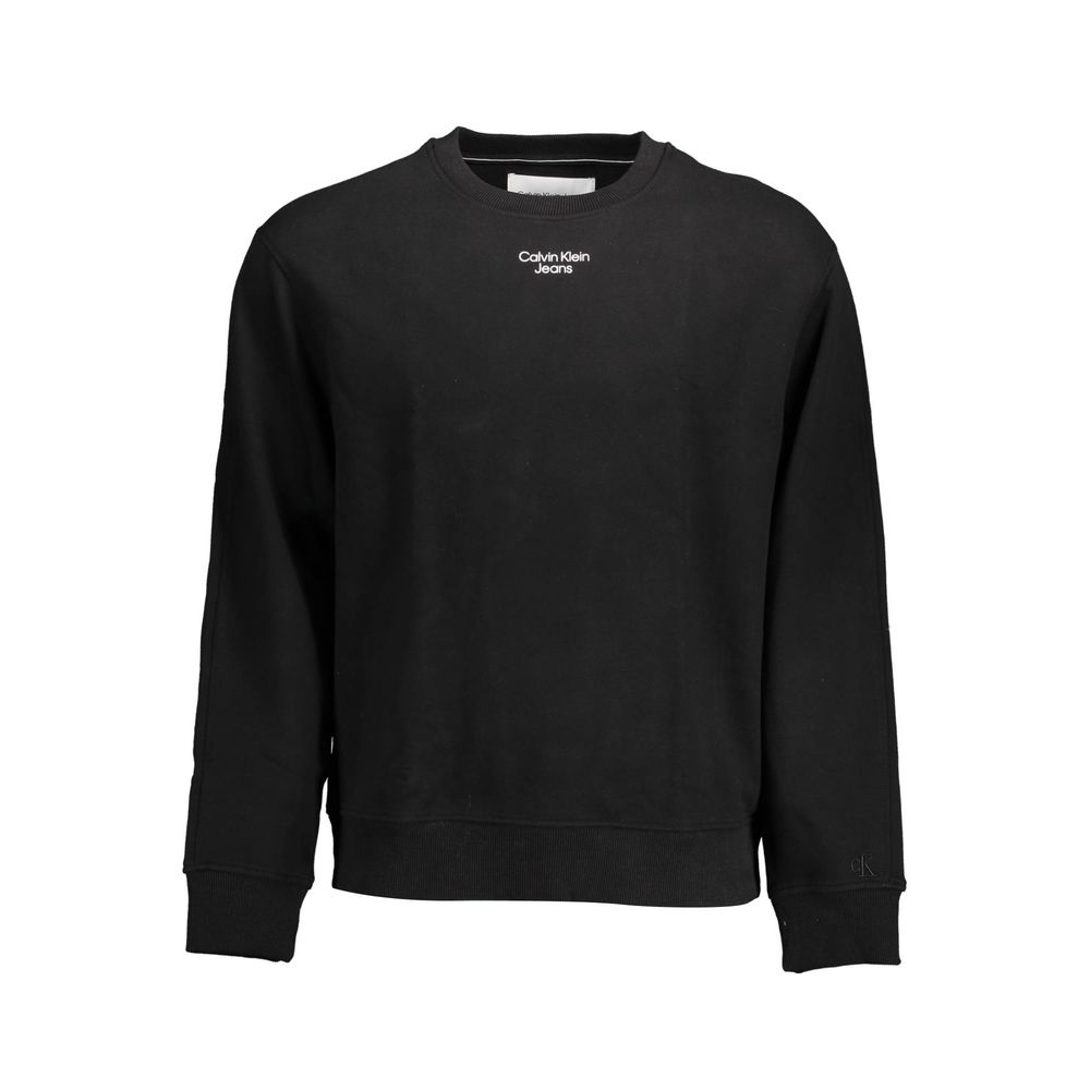 Sweatshirt Sweater by Calvin Klein for men in cotton black showcases an masterful silhouette, artfully detailed with a masterful round neckline and for a sophisticated, premium finish.