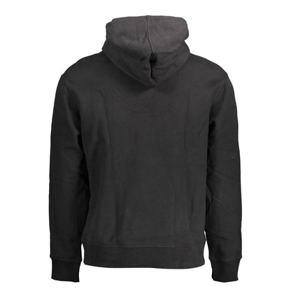 Hooded Sweatshirt Sweater by Calvin Klein for men in cotton black features an tactile silhouette, showcasing a sophisticated and tactile for a refined finish.