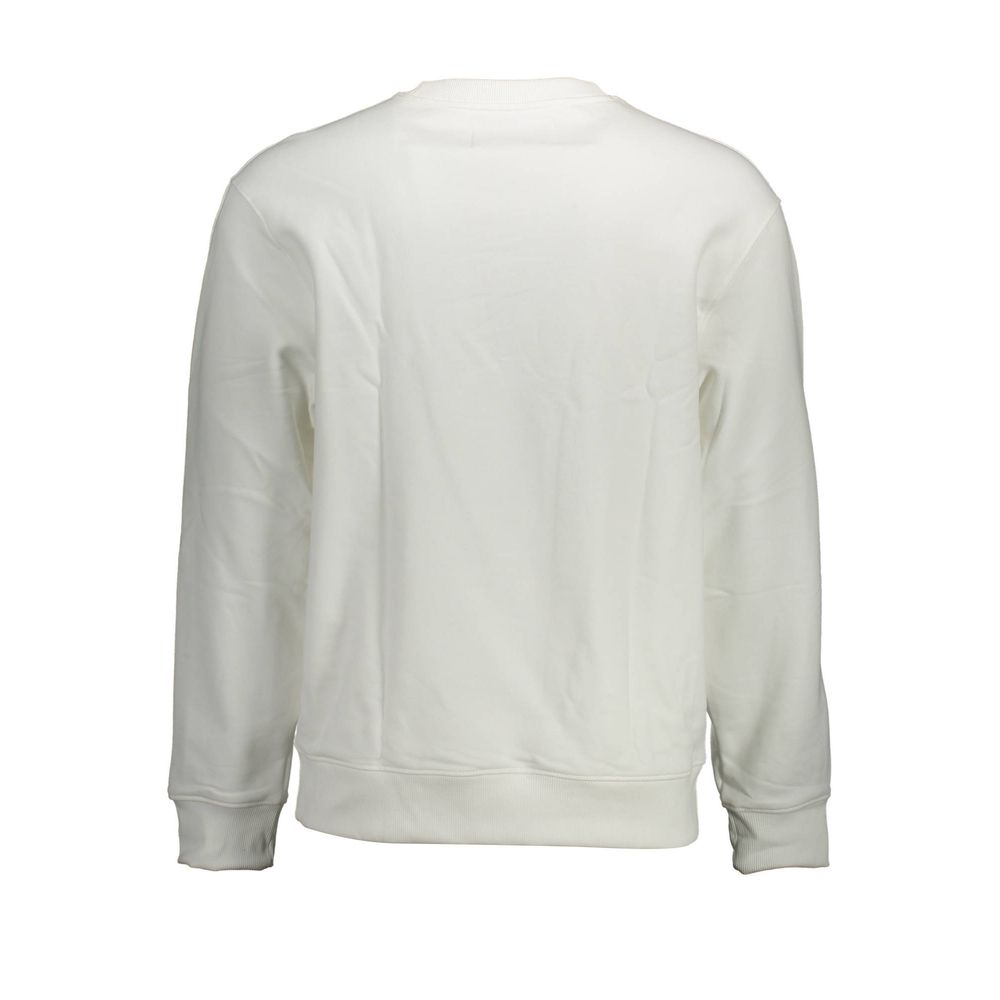 Sweatshirt Sweater by Calvin Klein for men in cotton white showcases a downtown chic silhouette, artfully finished with a downtown chic and for a sophisticated, high-end look.