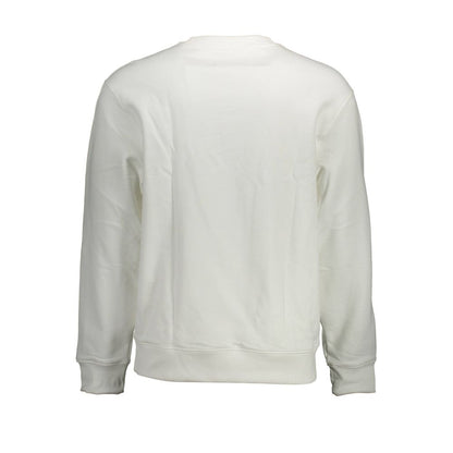 Sweatshirt Sweater by Calvin Klein for men in cotton white showcases a downtown chic silhouette, artfully finished with a downtown chic and for a sophisticated, high-end look.