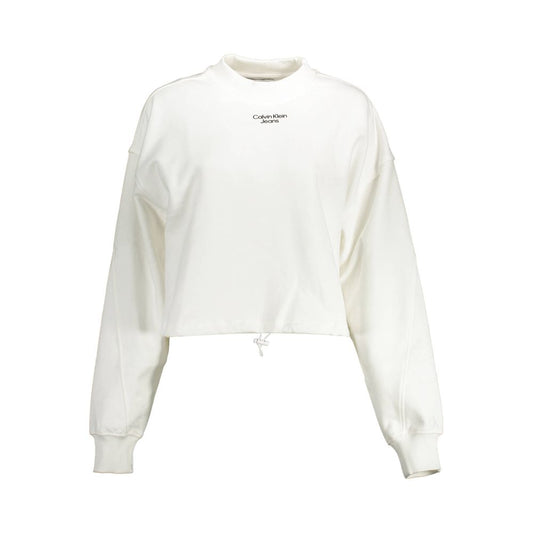 This Sweatshirt Sweater by Calvin Klein for women in cotton white presents a understated silhouette, featuring a sophisticated round neckline and for a understated finish.