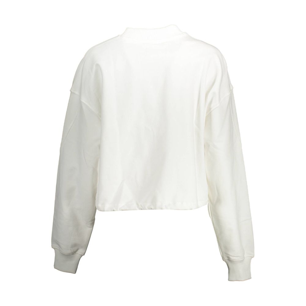Sweatshirt Sweater by Calvin Klein for women in cotton white features an tactile silhouette, showcasing a sophisticated and tactile for a refined finish.
