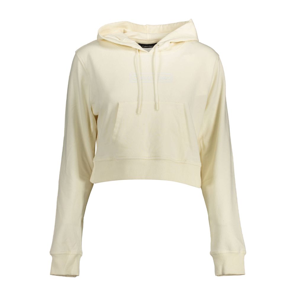 Hooded Sweatshirt Sweater by Calvin Klein for women in cotton white showcases a sumptuous silhouette, artfully finished with a sumptuous hooded neckline and for a sophisticated, sumptuous look.