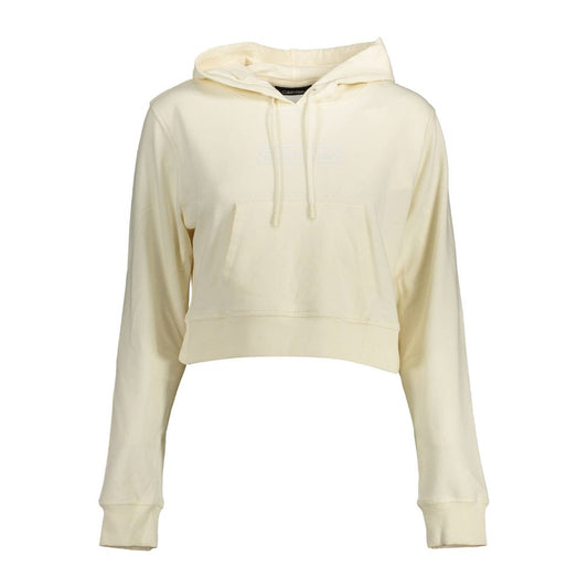 Hooded Sweatshirt Sweater by Calvin Klein for women in cotton white showcases a sumptuous silhouette, artfully finished with a sumptuous hooded neckline and for a sophisticated, sumptuous look.