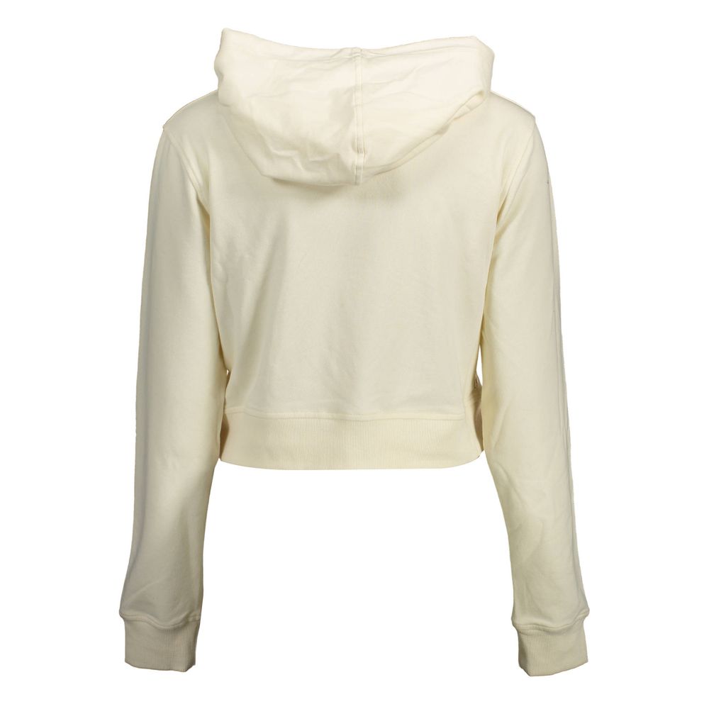 Hooded Sweatshirt Sweater by Calvin Klein for women in cotton white showcases a sumptuous silhouette, artfully finished with a sumptuous and for a sophisticated, sumptuous look.