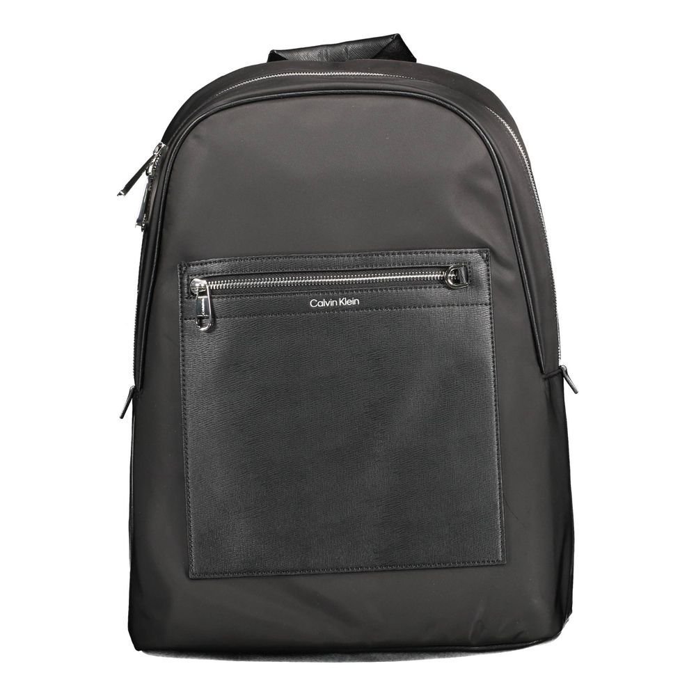 Backpack by Calvin Klein for men in polyester black showcases a stately Polyester Backpack design, featuring a secure zipper with stately external-pockets, internal-pockets & laptop-compartment and versatile handle, backpack-strap & adjustable-strap.