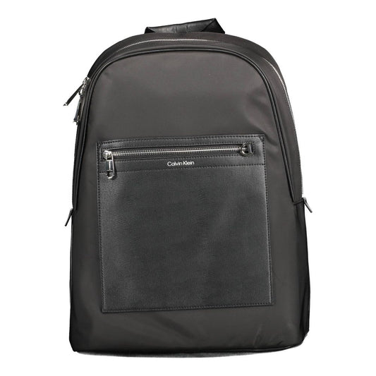 Backpack by Calvin Klein for men in polyester black showcases a stately Polyester Backpack design, featuring a secure zipper with stately external-pockets, internal-pockets & laptop-compartment and versatile handle, backpack-strap & adjustable-strap.