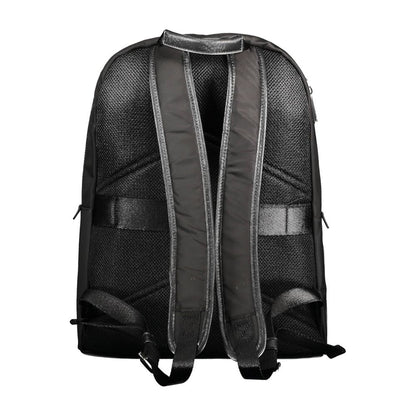 Backpack by Calvin Klein for men in polyester black features a architectural Polyester Backpack design with a secure zipper, ample external-pockets, internal-pockets & laptop-compartment, and versatile handle, backpack-strap & adjustable-strap for a architectural finish.