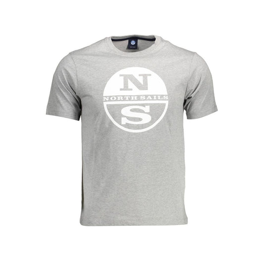 T-Shirt by North Sails for men in cotton gray & natural showcases a unassuming silhouette, artfully detailed with a refined round neckline and unassuming short-sleeve for a sophisticated, contemporary look.