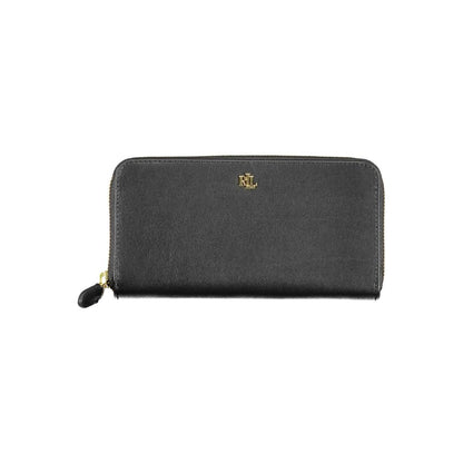 Cardholder Wallet by Ralph Lauren for women in leather black showcases a refined silhouette, artfully detailed with the signature style of the Leather Cardholder Wallet and functional card-organization coin-purse.