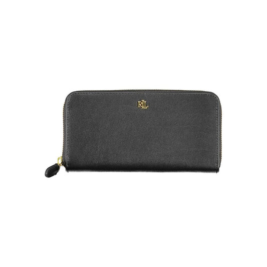 Cardholder Wallet by Ralph Lauren for women in leather black showcases a refined silhouette, artfully detailed with the signature style of the Leather Cardholder Wallet and functional card-organization coin-purse.