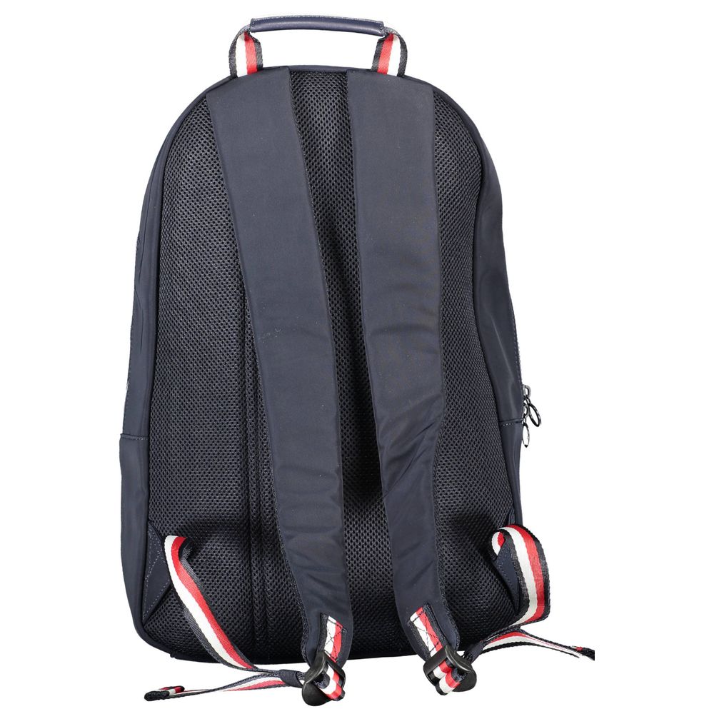 Backpack by Tommy Hilfiger for men in polyester blue & print features an stately silhouette from the Polyester Backpack range, with a secure zipper, ample external-pockets, internal-pockets & laptop-compartment, and versatile handle, backpack-strap & adjustable-strap.