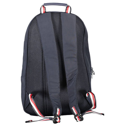 Backpack by Tommy Hilfiger for men in polyester blue & print features an stately silhouette from the Polyester Backpack range, with a secure zipper, ample external-pockets, internal-pockets & laptop-compartment, and versatile handle, backpack-strap & adjustable-strap.