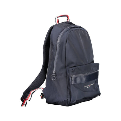 Backpack by Tommy Hilfiger for men in polyester blue & print presents a stately Polyester Backpack design, showcasing a secure zipper with ample external-pockets, internal-pockets & laptop-compartment and versatile handle, backpack-strap & adjustable-strap for a stately finish.