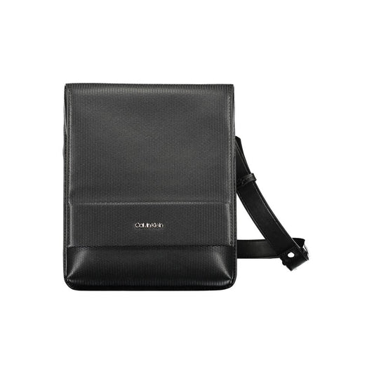 Shoulder Bag by Calvin Klein for men in polyester black features a statuesque silhouette, showcasing a secure snap and statuesque internal-pockets with versatile shoulder-strap & adjustable-strap for a statuesque finish.