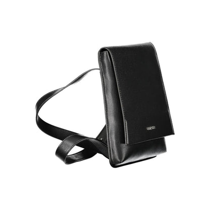 Shoulder Bag by Calvin Klein for men in polyester black features an effortlessly chic silhouette with a secure snap, ample internal-pockets, and versatile shoulder-strap & adjustable-strap for effortlessly chic everyday luxury.