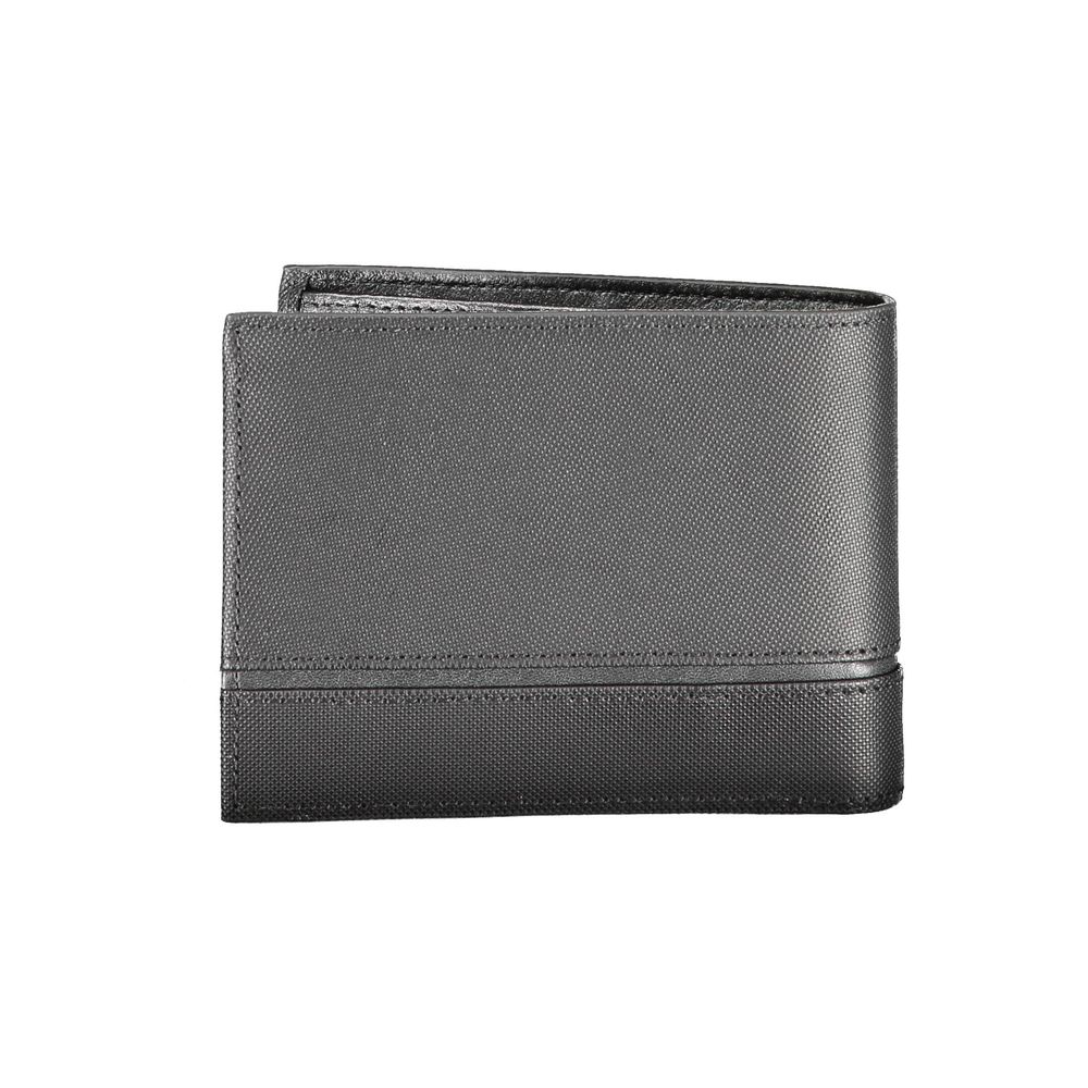 Cardholder Wallet by Calvin Klein for men in leather black showcases a discerning silhouette, artfully capturing the essence of Leather Cardholder Wallet with its functional card-organization rfid-protection coin-purse.