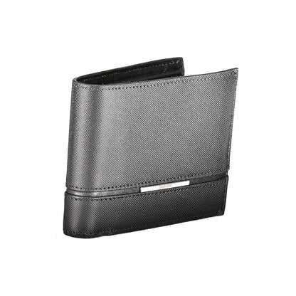 Cardholder Wallet by Calvin Klein for men in leather black showcases a refined silhouette, artfully capturing the essence of the refined Leather Cardholder Wallet design with functional card-organization rfid-protection coin-purse.