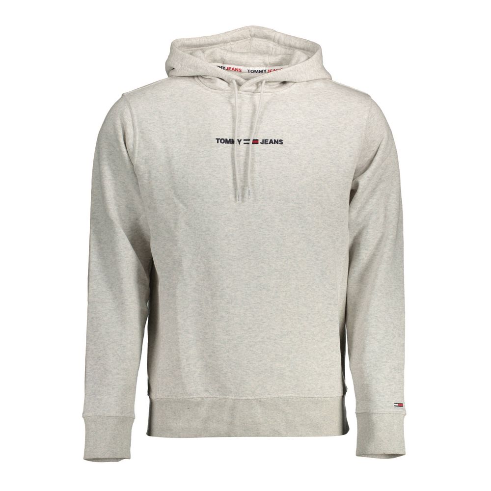 Tommy Hilfiger Men's Cotton Polyester Hooded Sweatshirt Sweater - Gray