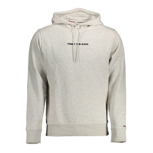 Tommy Hilfiger Men's Cotton Polyester Hooded Sweatshirt Sweater - Gray
