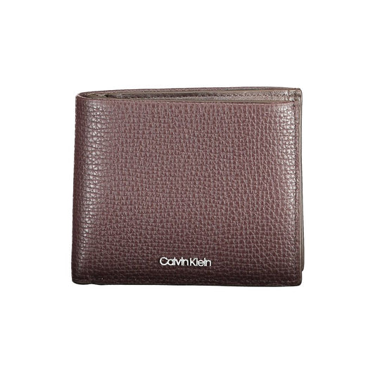 Cardholder Wallet by Calvin Klein for men in leather brown presents a refined silhouette, artfully capturing the essence of the Leather Cardholder Wallet design with sophisticated card-organization coin-purse for a refined look.