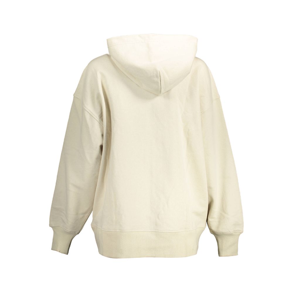 Hooded Sweatshirt Sweater by Calvin Klein for women in cotton beige showcases a sumptuous silhouette, artfully finished with a sumptuous and for a sophisticated, sumptuous look.