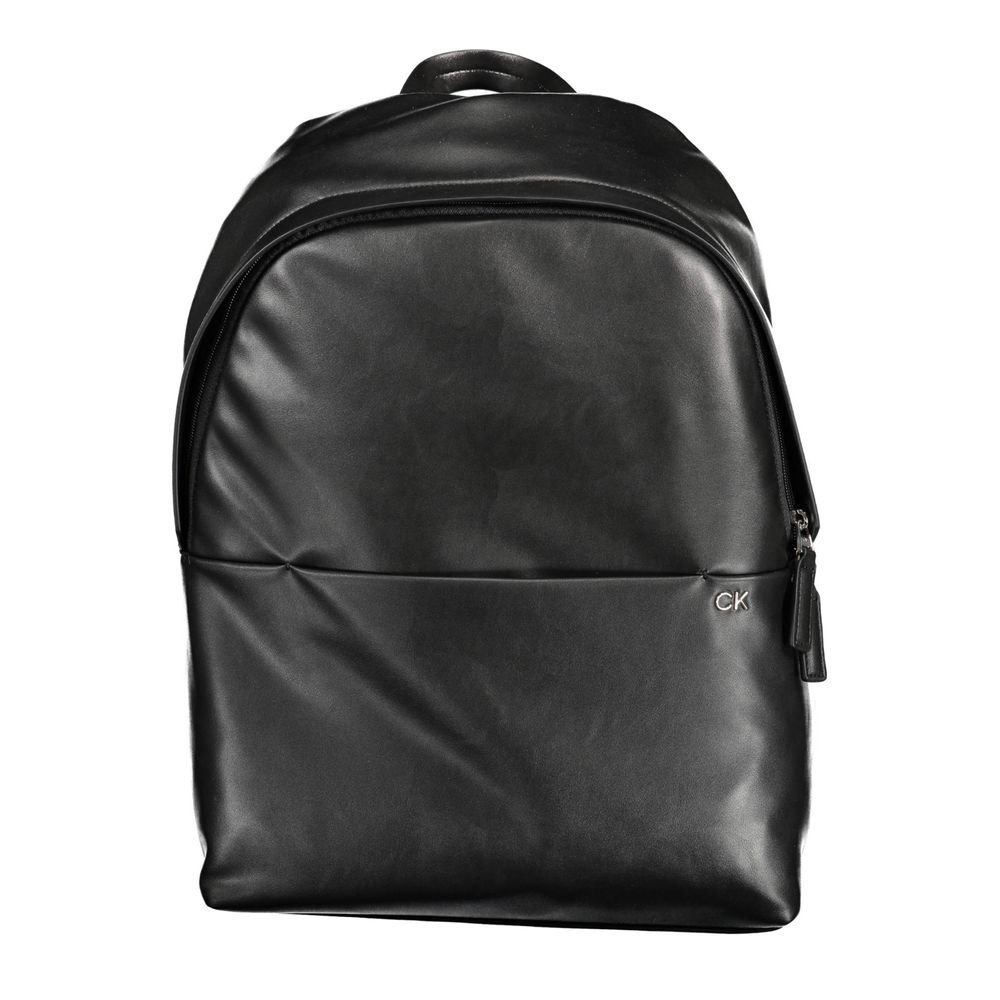 Backpack by Calvin Klein for men in polyester black features a architectural Polyester Backpack design with a secure zipper, ample external-pockets, internal-pockets & laptop-compartment, and versatile backpack-strap, adjustable-strap & handle for a architectural finish.