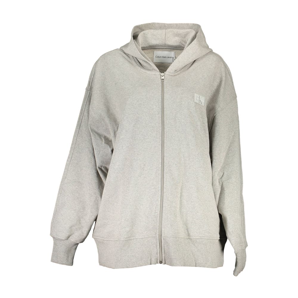Hooded Sweatshirt Sweater by Calvin Klein for women in cotton gray showcases an masterful silhouette, artfully detailed with a masterful hooded neckline and for a sophisticated, premium finish.