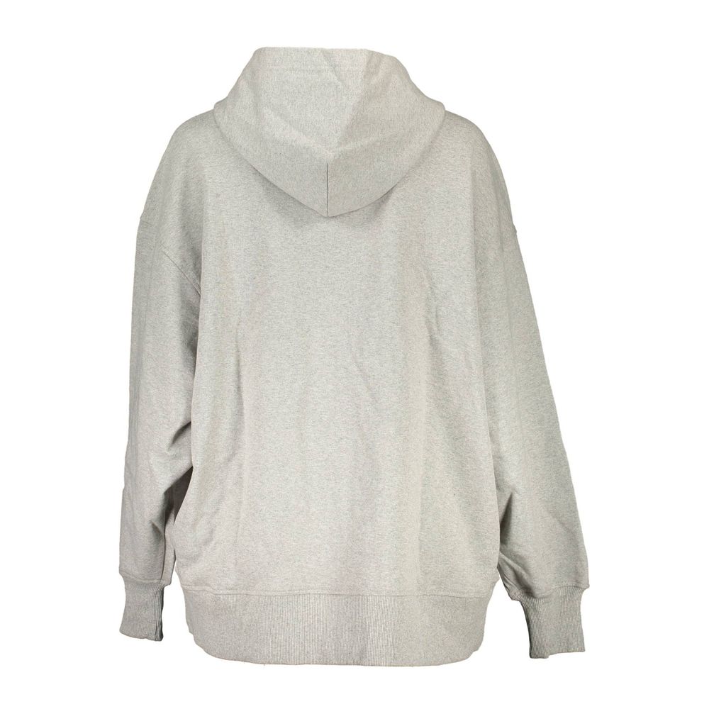 Hooded Sweatshirt Sweater by Calvin Klein for women in cotton gray features an polished silhouette, showcasing refined and a sophisticated for a truly polished finish.