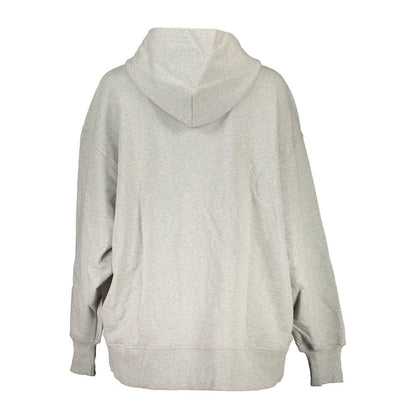 Hooded Sweatshirt Sweater by Calvin Klein for women in cotton gray features an polished silhouette, showcasing refined and a sophisticated for a truly polished finish.