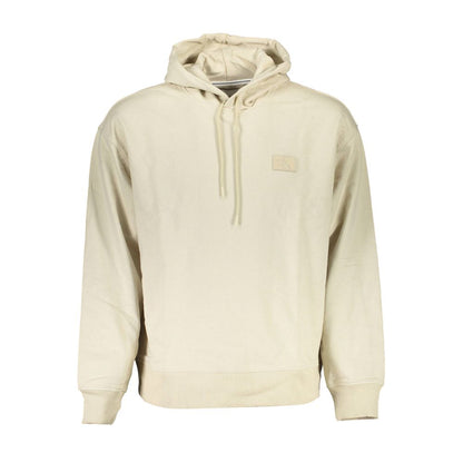 Hooded Sweatshirt Sweater by Calvin Klein for men in cotton beige showcases a sumptuous silhouette, artfully finished with a sumptuous hooded neckline and for a sophisticated, sumptuous look.