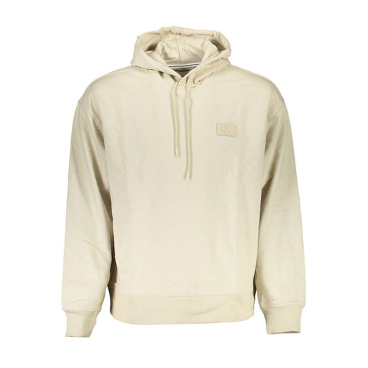 Hooded Sweatshirt Sweater by Calvin Klein for men in cotton beige showcases a sumptuous silhouette, artfully finished with a sumptuous hooded neckline and for a sophisticated, sumptuous look.