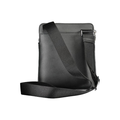 Shoulder Bag by Calvin Klein for men in polyester black features a statuesque silhouette, showcasing a secure zipper and statuesque with versatile shoulder-strap & adjustable-strap for a statuesque finish.