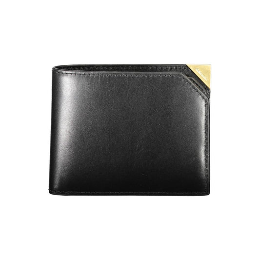Wallet by Calvin Klein for men in leather black features a streamlined silhouette, showcasing the streamlined Leather Wallet design with sophisticated rfid-protection for a premium look.