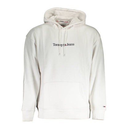 Hooded Sweatshirt Sweater by Tommy Hilfiger for men in cotton white showcases a discreet silhouette, finished with a discreet hooded neckline and for a discreet look.